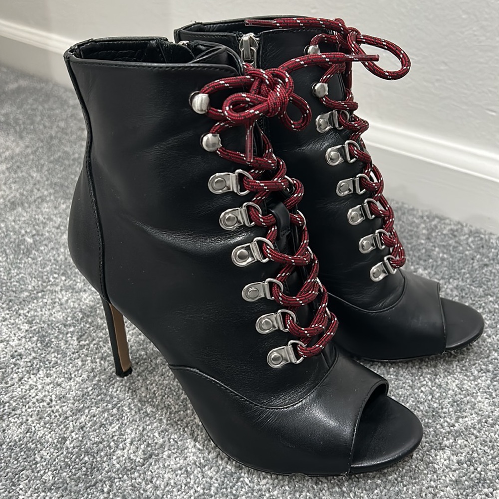 Charles David Open Toe Booties, Size 7 - image 4